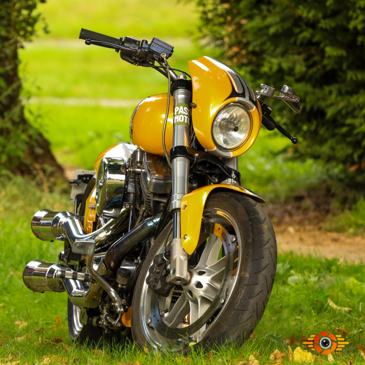 moto harley davidson prise en couleur